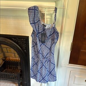 Tommy Hilfiger Blue and‎ White girls Romper- NWT- retail 45.50